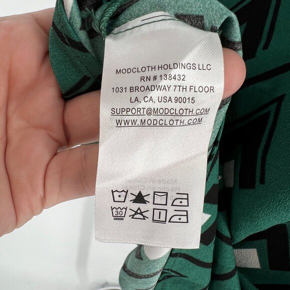 ModCloth You Make Loving Fun Shift Dress Peter Pan Collar Green Size Medium - Picture 13 of 14